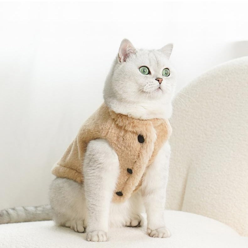 Warm Cat Clothes Thickened Fleece-lined Plush