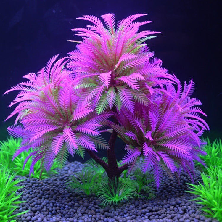 Fish Tank Landscape Artificial Water Grass Tree Plant