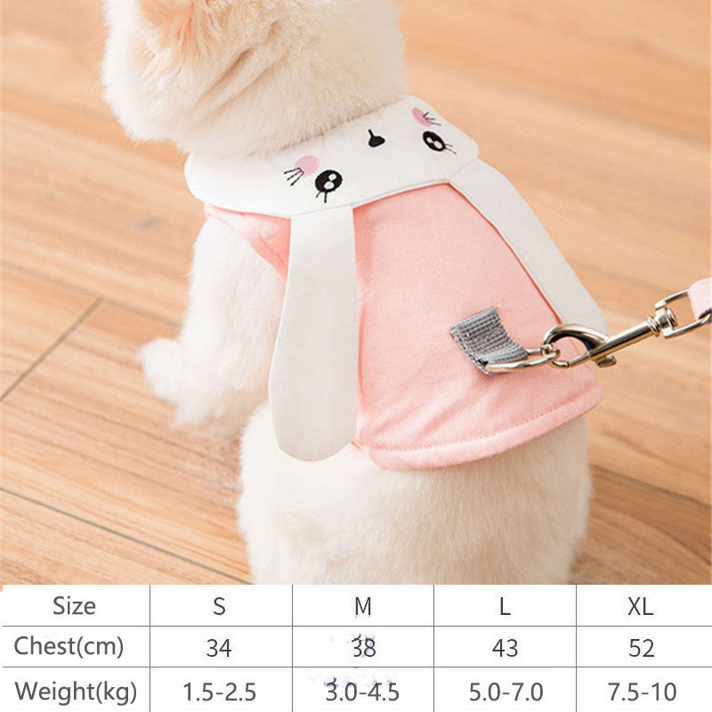 Pet vest chest strap leash cat