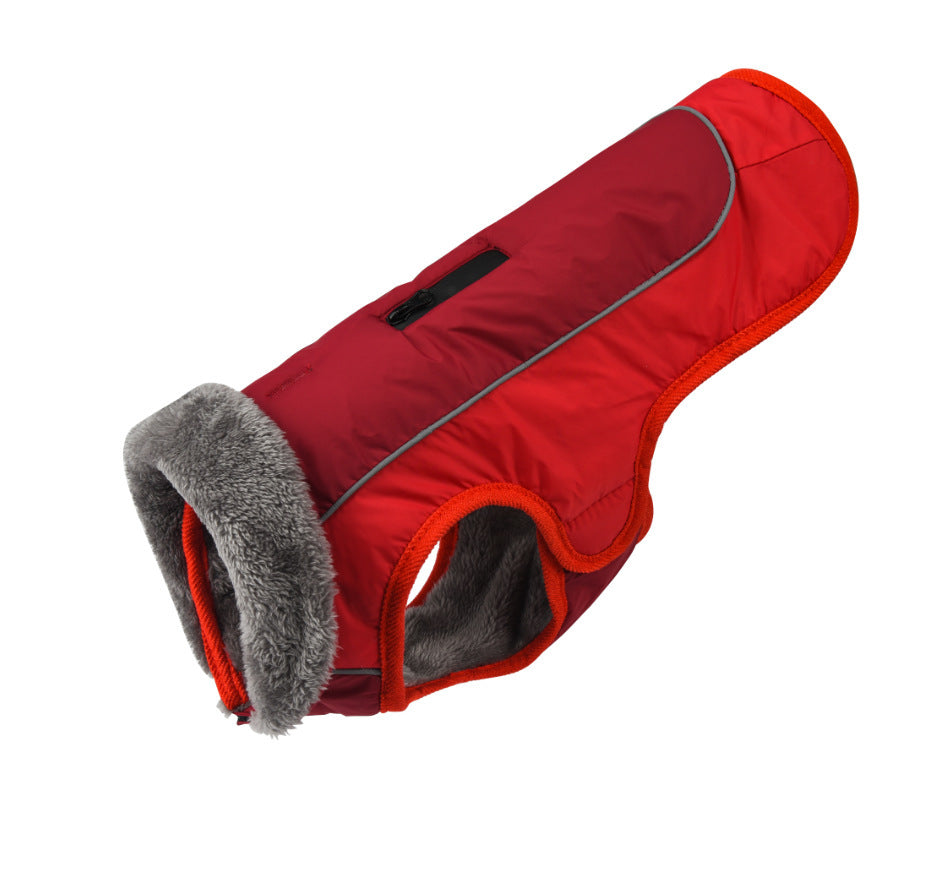 Fur Collar Pet Clothes Reflective Waterproof