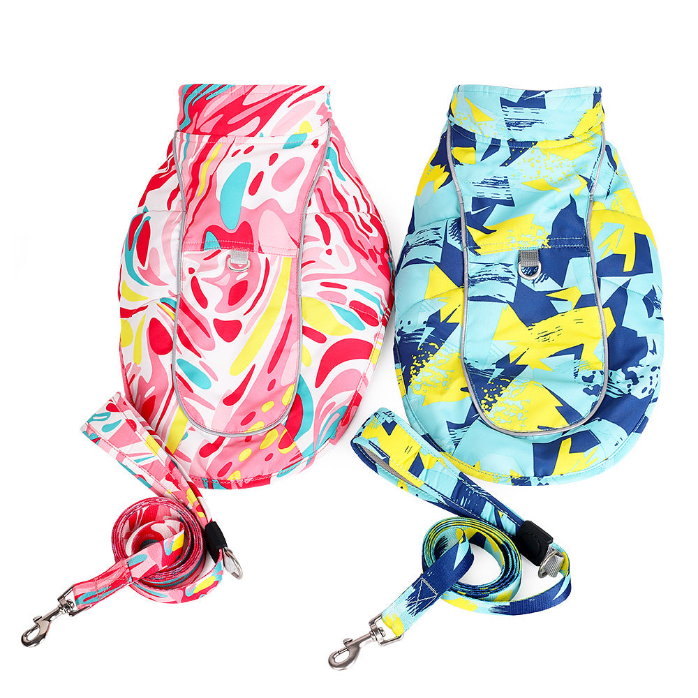 Pet New Dog Jacket Print Waterproof