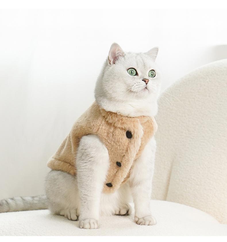 Warm Cat Clothes Thickened Fleece-lined Plush