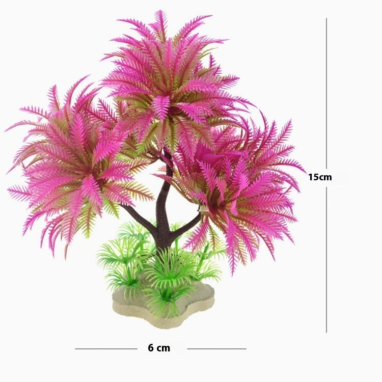 Fish Tank Landscape Artificial Water Grass Tree Plant