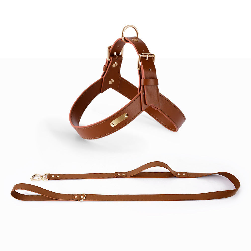 Dog And Cat Vest Type Chest Harness Leash