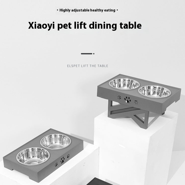 Pet Lifting Table Foldable Dog Drinking Bowl