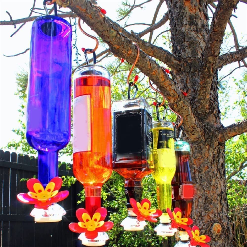 Outdoor Garden Courtyard Wine Bottle Bird Feeder