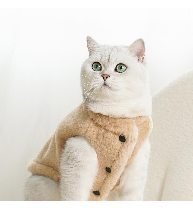 Warm Cat Clothes Thickened Fleece-lined Plush