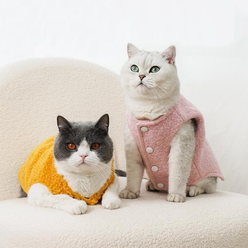 Warm Cat Clothes Thickened Fleece-lined Plush