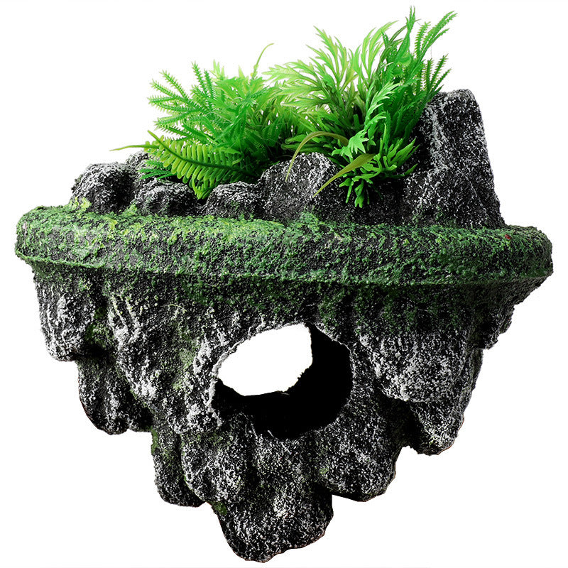 Fish Tank Landscaping Suspended Stone