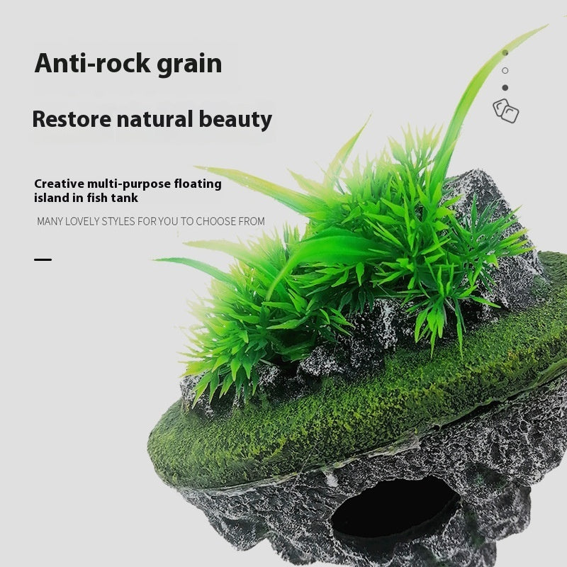 Fish Tank Landscaping Suspended Stone