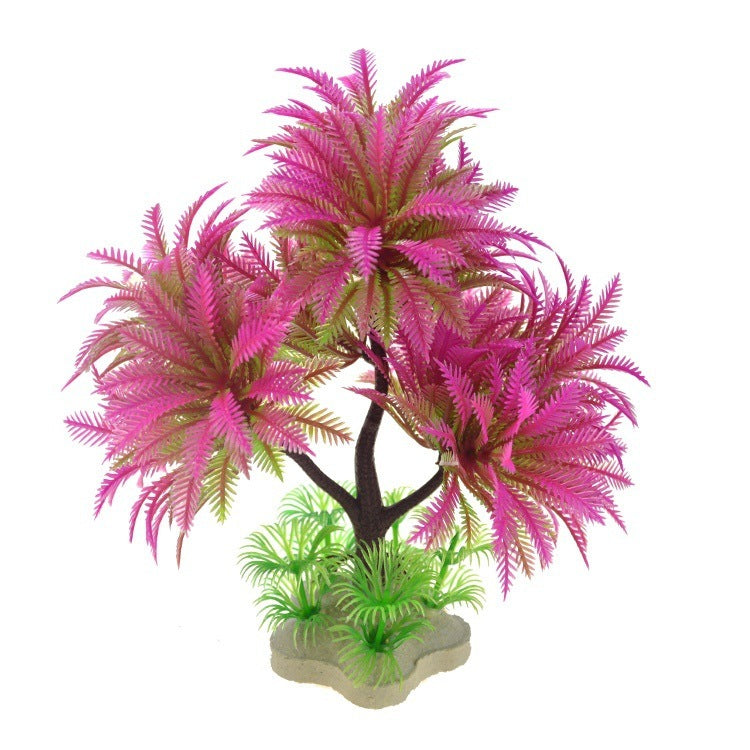 Fish Tank Landscape Artificial Water Grass Tree Plant